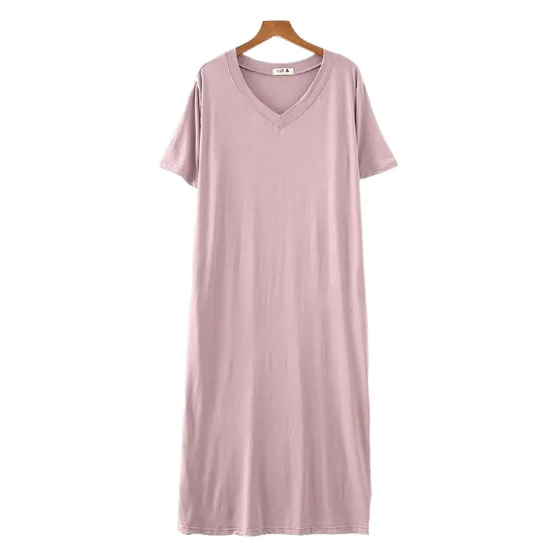 Black Korean Style V Neck Cotton Dress Large
