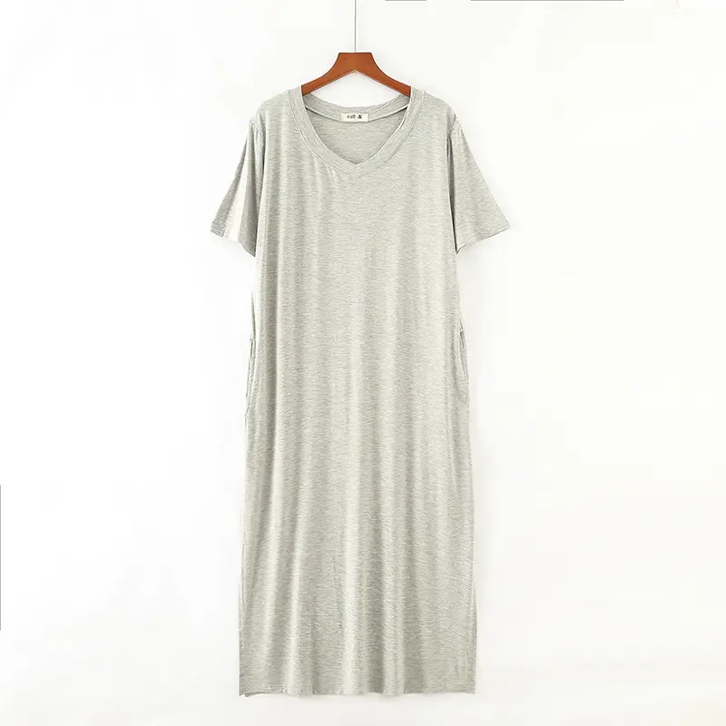 Black Korean Style V Neck Cotton Dress Large - Image 4