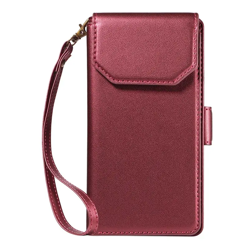 Apple 15 Pure Color Leather Mobile Phone Wallet Case