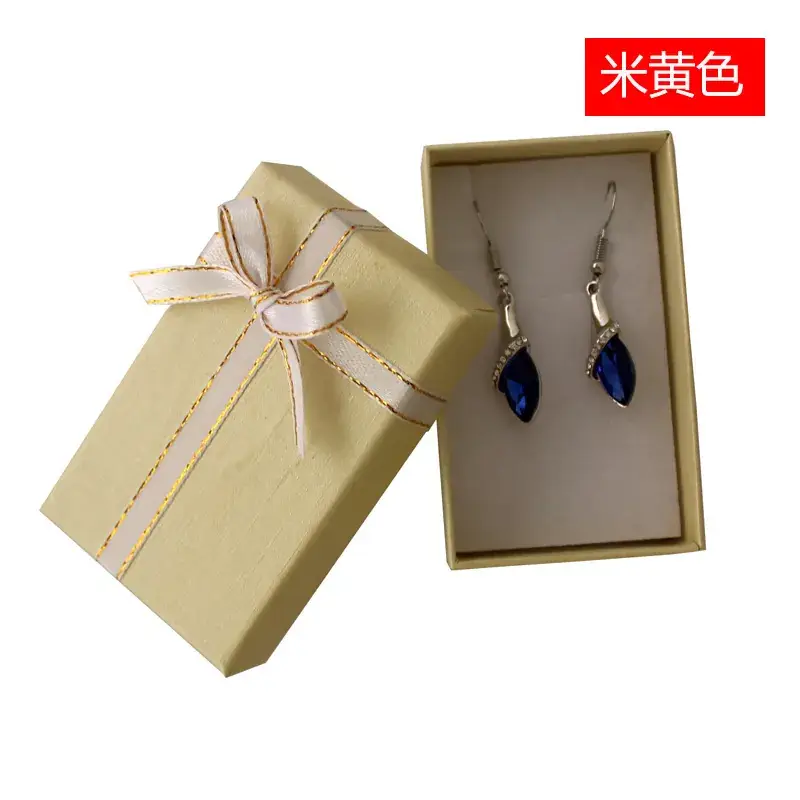 Purple Bow Jewelry Box with Earrings & Ring Set