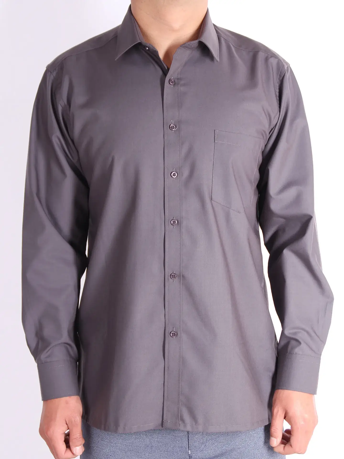 Summer Thin Middle-aged Men Long Sleeve Shirt Loose Elderly Men - Image 25