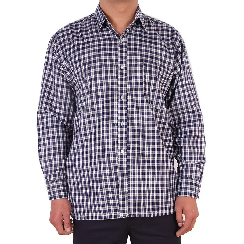 Men's Grey Flat Hem Long Sleeve Shirt