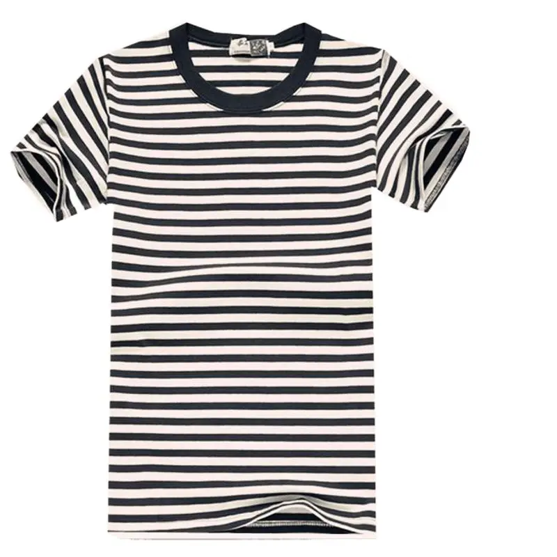 Vintage Sea Soul Striped T-Shirt Blue White Men's