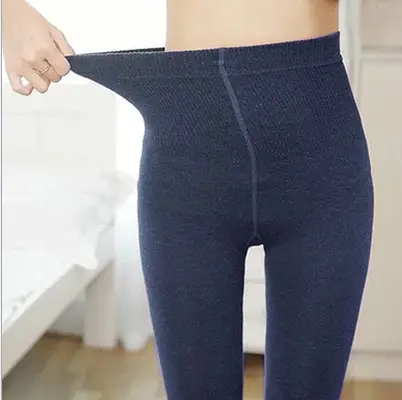 Women Slim Fit Cotton Leggings Black Color