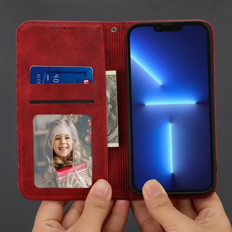 Black Magnetic Phone Case for iPhone 17 with Diamond Pattern