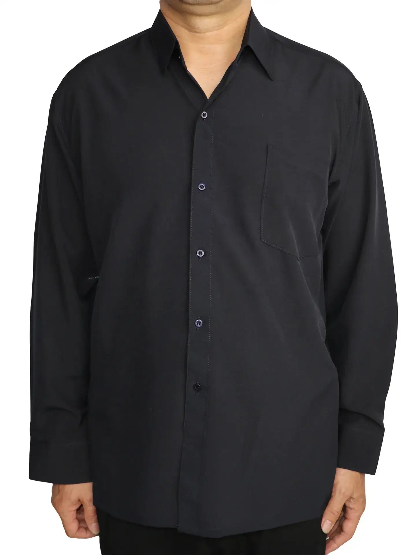 Middle-aged Cotton Long Sleeve Shirt for Men - Image 16