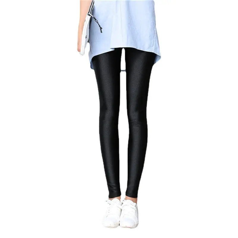 Black Velvet Padded High Waist Pants for Women Plus Size
