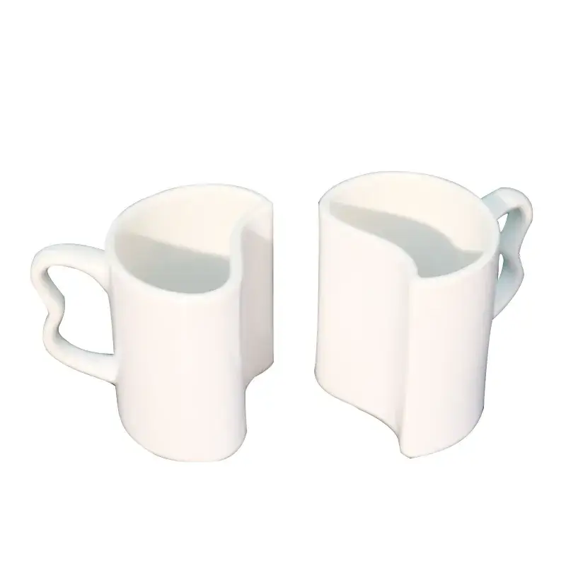White S-Shape Cup for Couples Transfer Marking