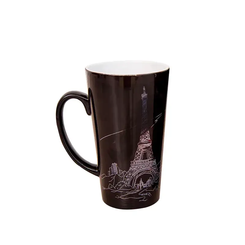 Heat Transfer Cup Brown Red Temperature Sensitive Ceramic