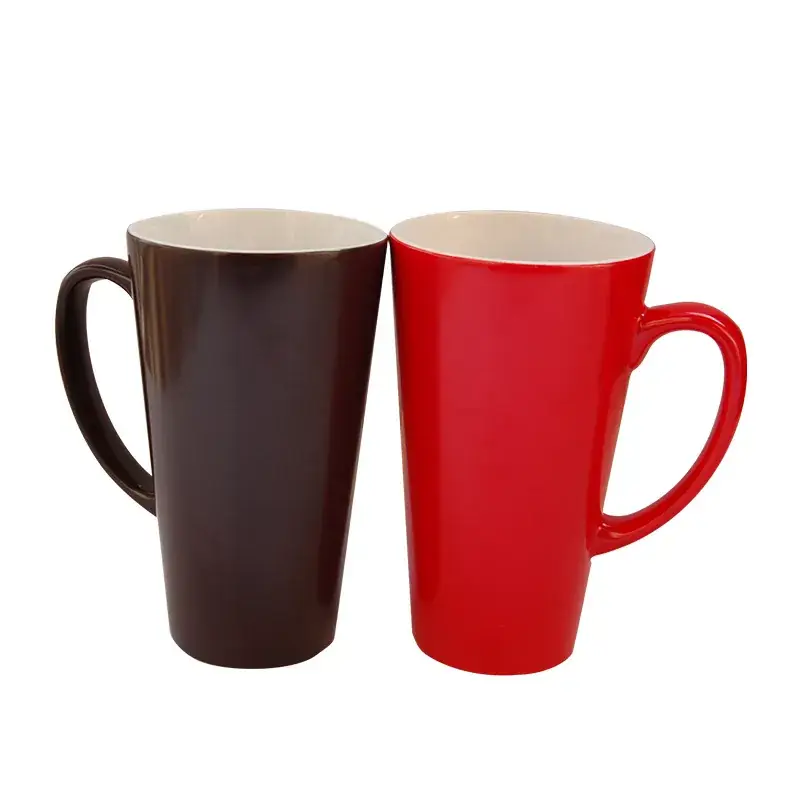 Heat Transfer Cup Brown Red Temperature Sensitive Ceramic