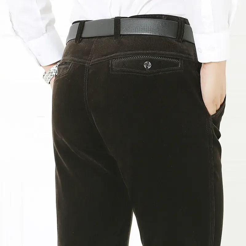2025 Black Thick Corduroy Men's Pants