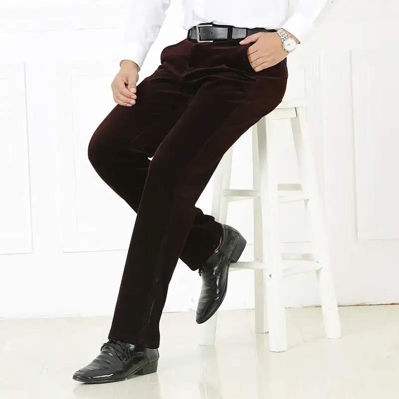 2025 Black Thick Corduroy Men's Pants - Image 5