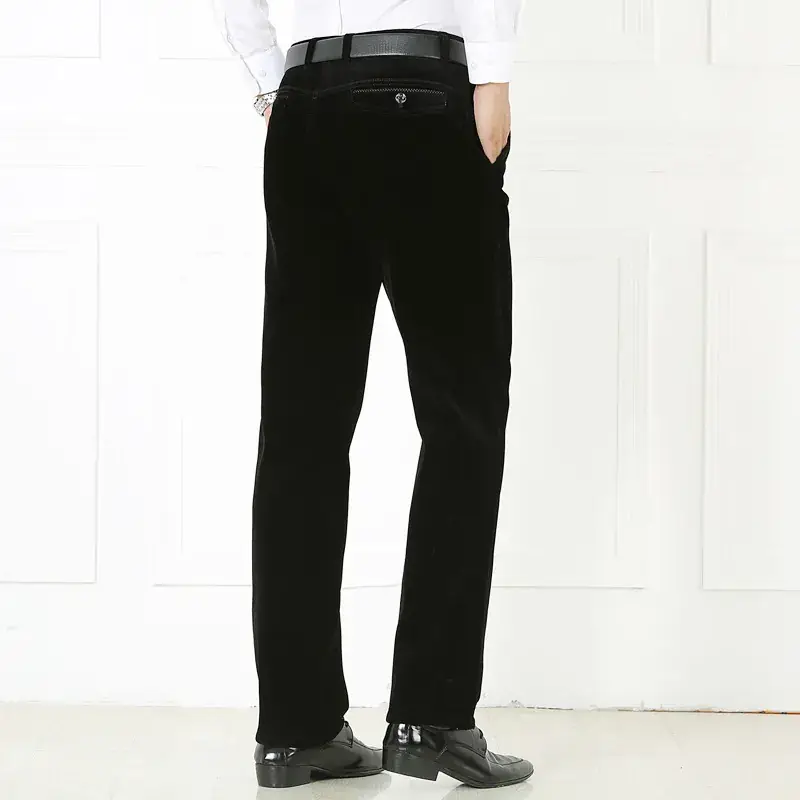 2025 Black Thick Corduroy Men's Pants - Image 7