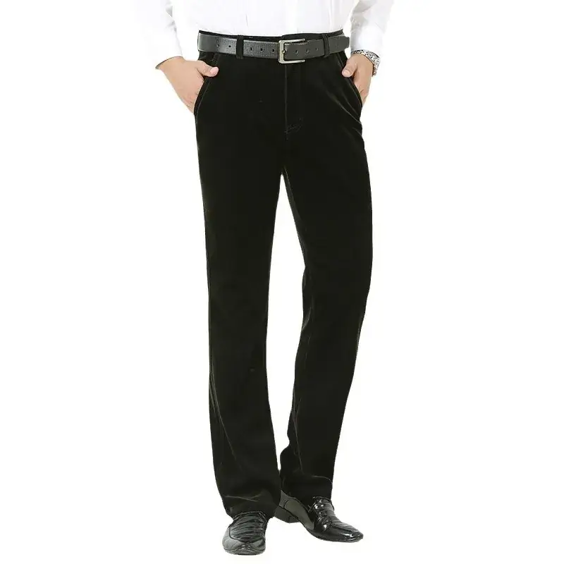 2025 Black Thick Corduroy Men's Pants - Image 8