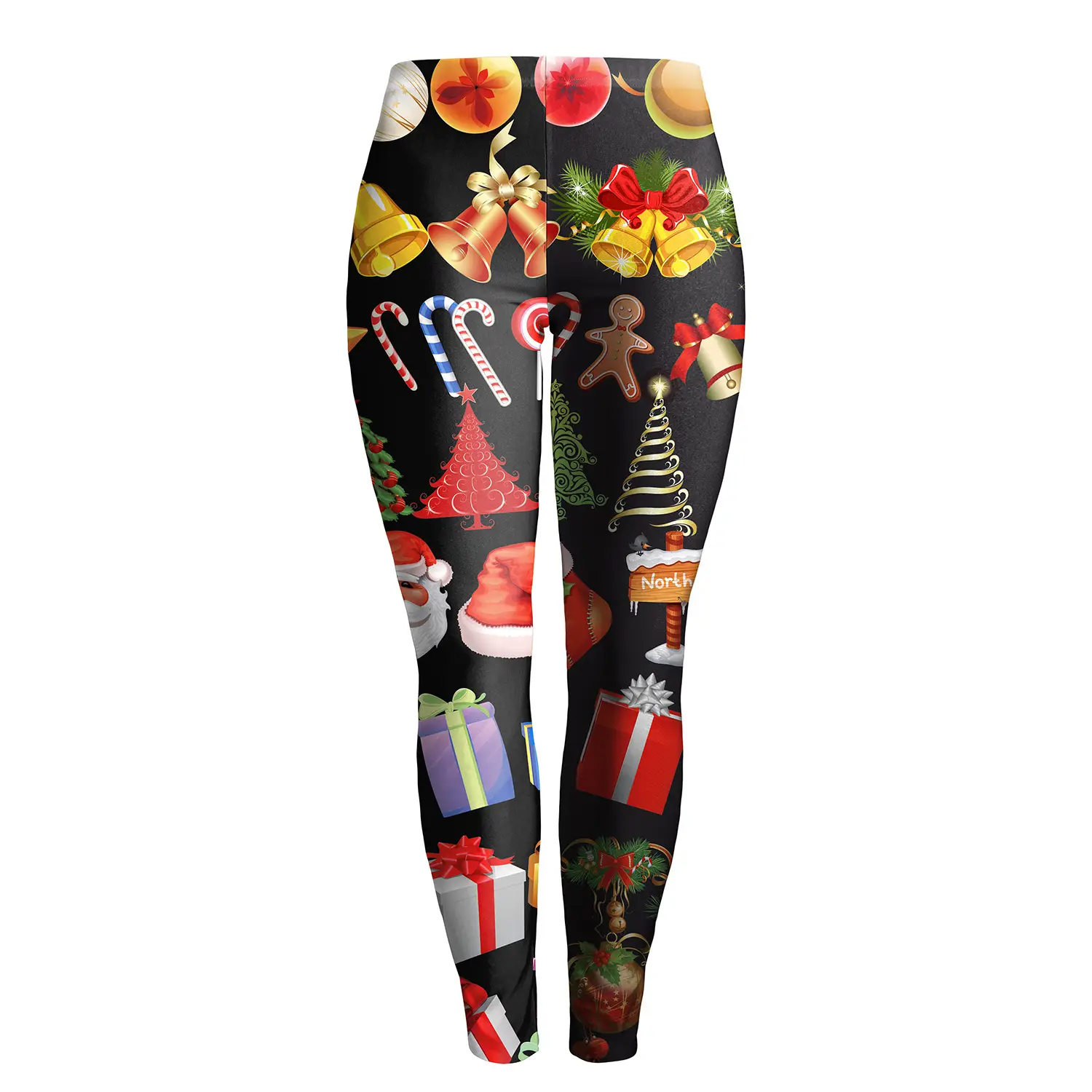 2024 Christmas Tree Print Slim Fit Leggings Women