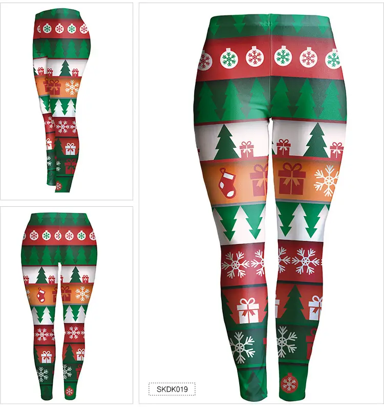 2024 Christmas Tree Print Slim Fit Leggings Women — feature 11