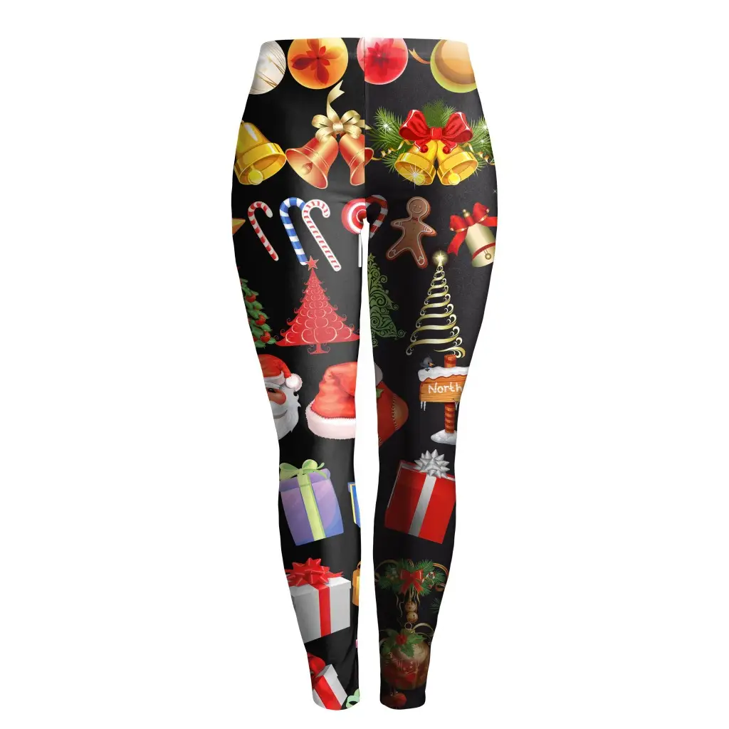 2024 Christmas Tree Print Slim Fit Leggings Women
