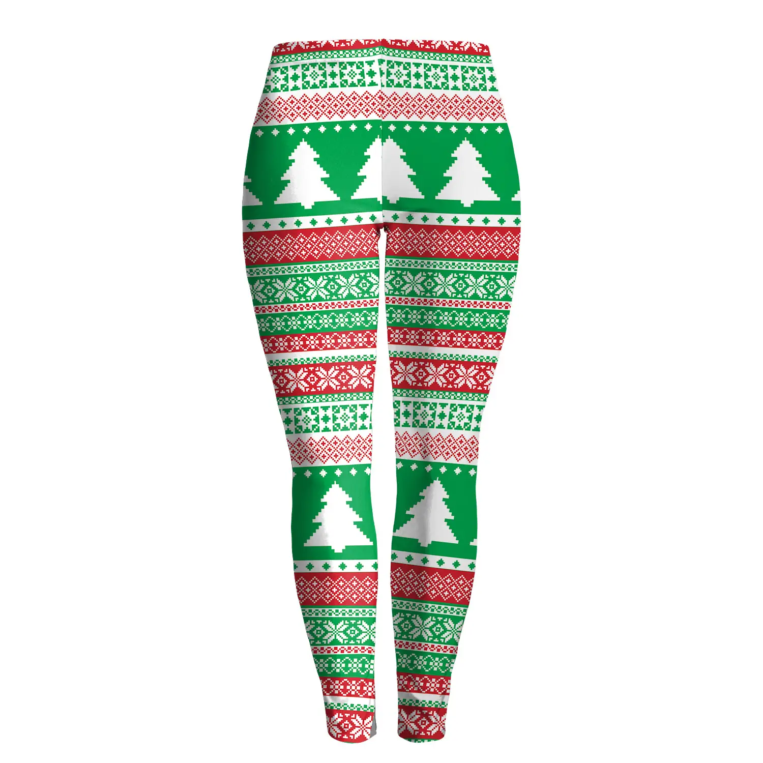 2024 Christmas Tree Print Slim Fit Leggings Women