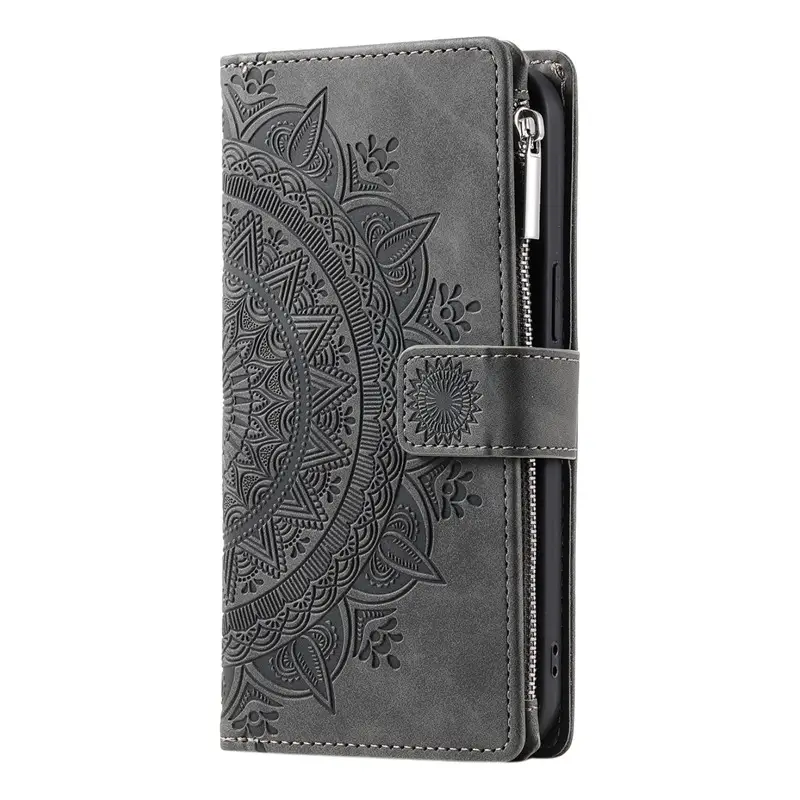 Blue Embossed Leather Phone Case for Pixel 9/10 Pro - Image 9