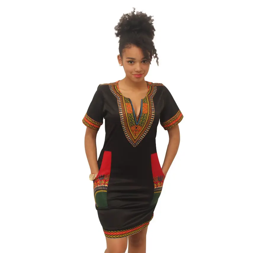 Black High Stretch Digital Printed Hip Dress for Women - Image 10