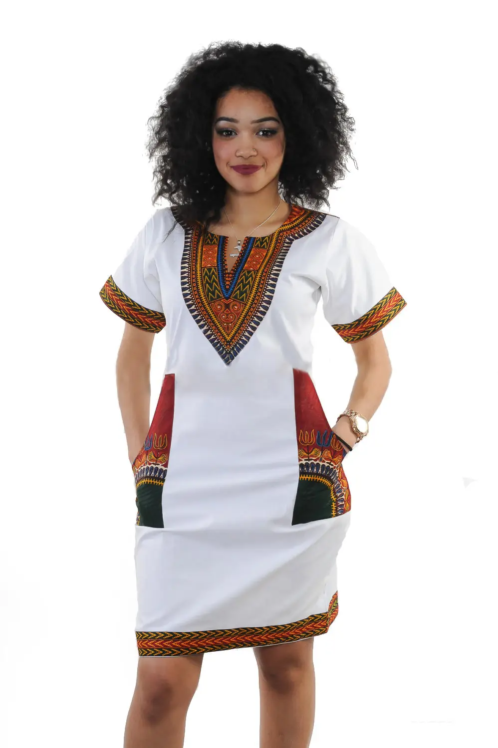 Black High Stretch Digital Printed Hip Dress for Women - Image 3