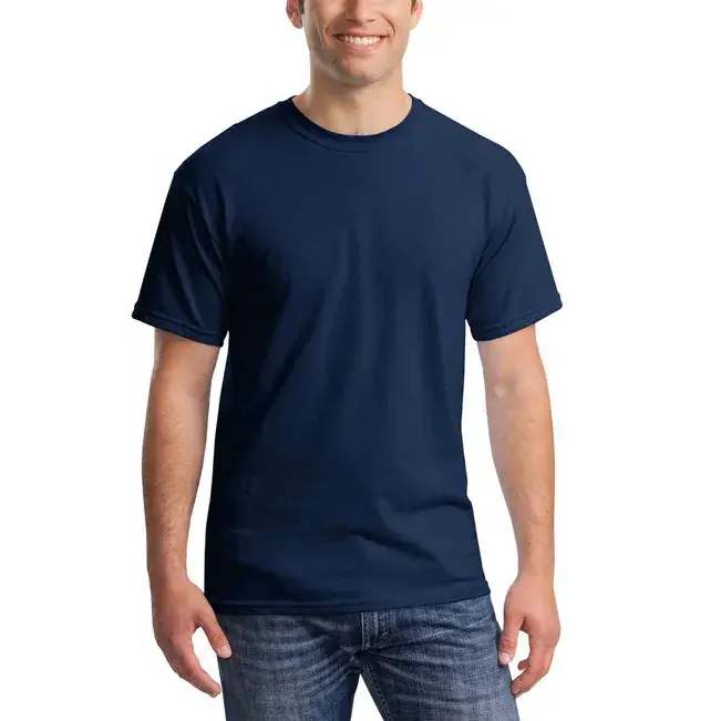 Men's White Cotton T-Shirt Short Sleeve Solid Color - Image 8