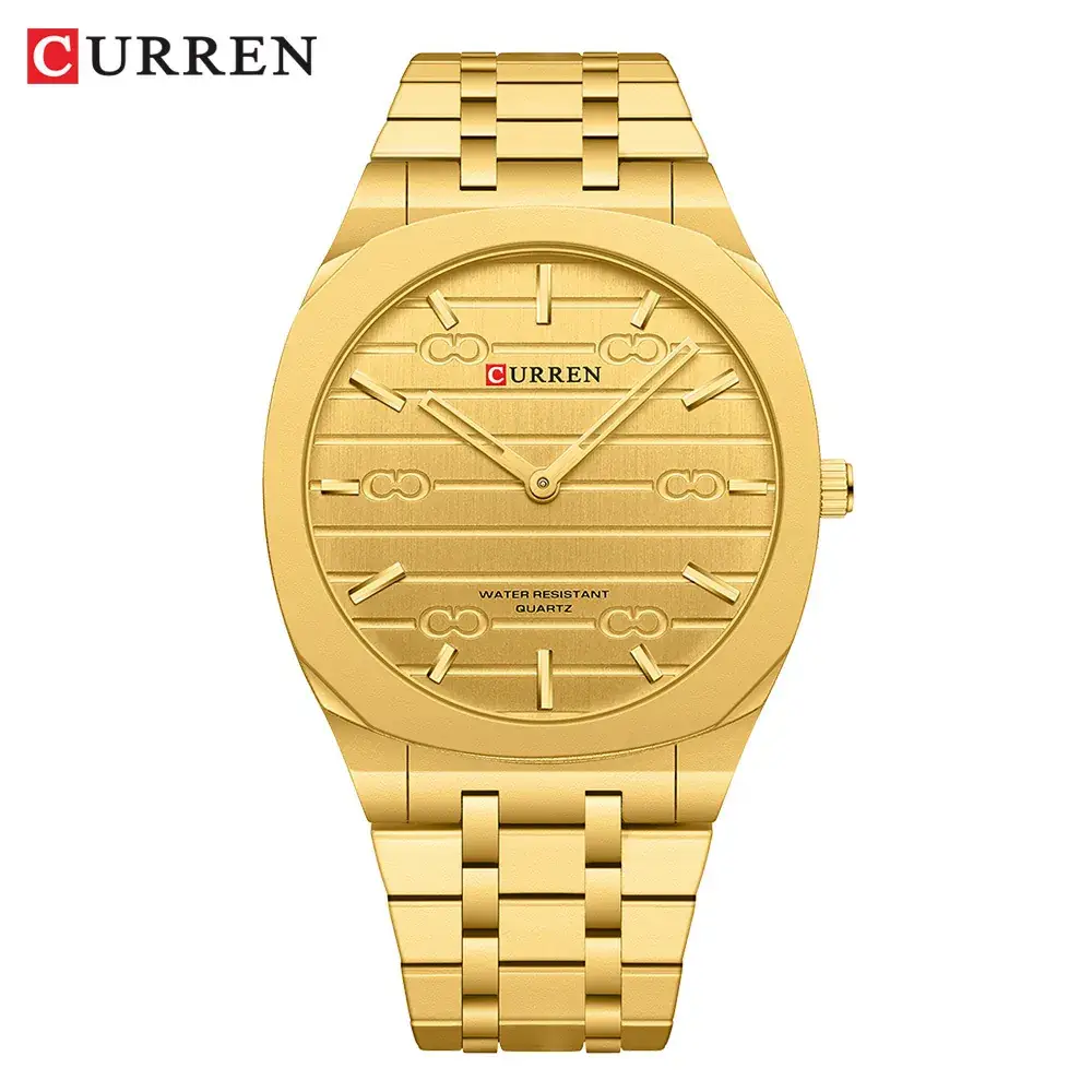 Curren Men's Gold Water Resistant Quartz Watch - Image 9