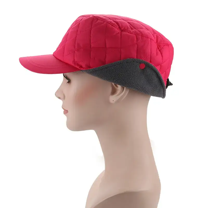 Fleece Winter Cap Brown Solid Color