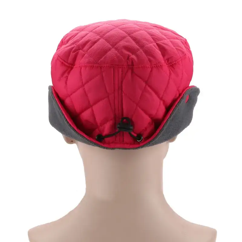 Fleece Winter Cap Brown Solid Color