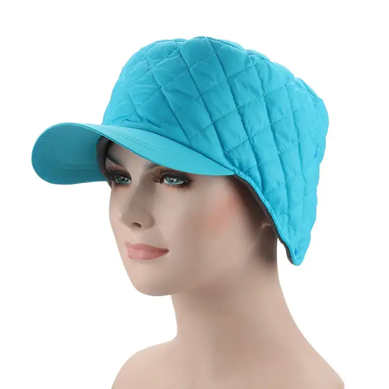 Fleece Winter Cap Brown Solid Color