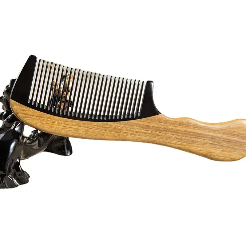 Jade Sandalwood Horn Hair Comb for Men - Image 5