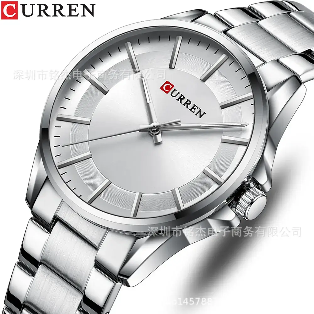 Men's Stainless Steel Waterproof Quartz Watch