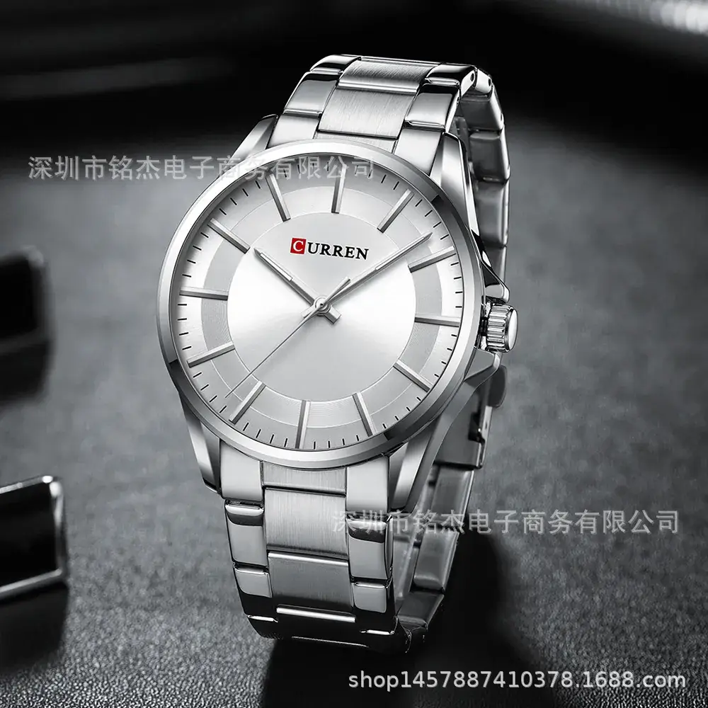 Men's Stainless Steel Waterproof Quartz Watch