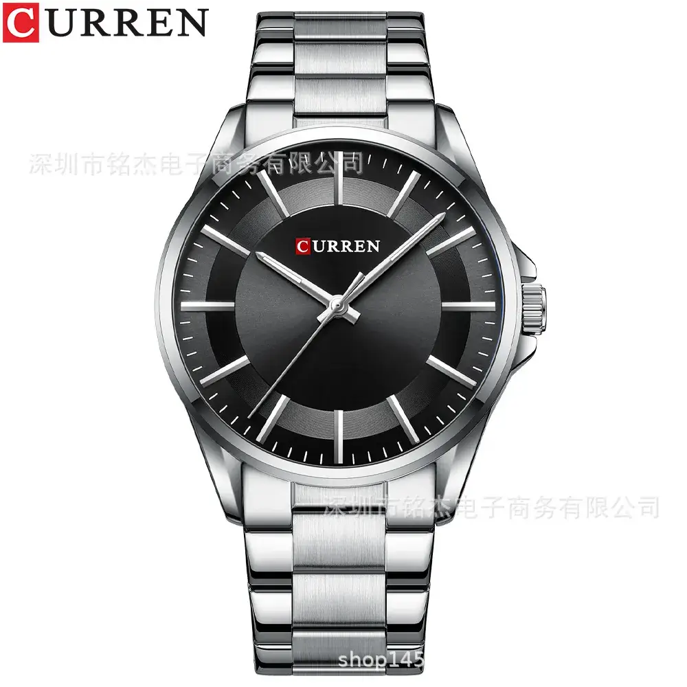 Men's Stainless Steel Waterproof Quartz Watch