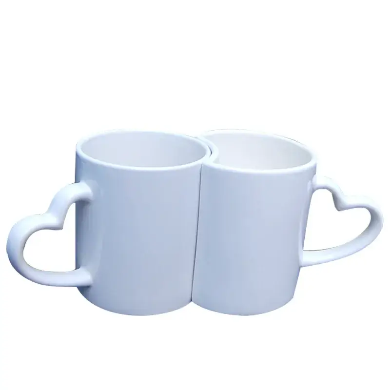 Qixi Valentine's Cup Pair White Ceramic Cup Mark Pack - Image 5