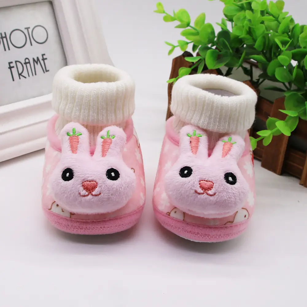 2021 New Baby Shoes Autumn Winter Cartoon Cotton Luokou