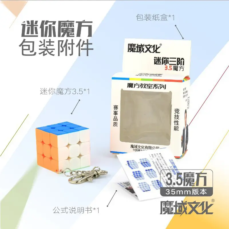 3.5cm Magic Rubik's Cube Keychain Toy - Image 2