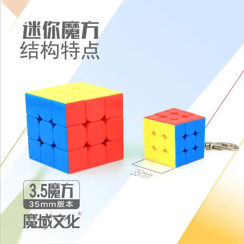 3.5cm Magic Rubik's Cube Keychain Toy - Image 4