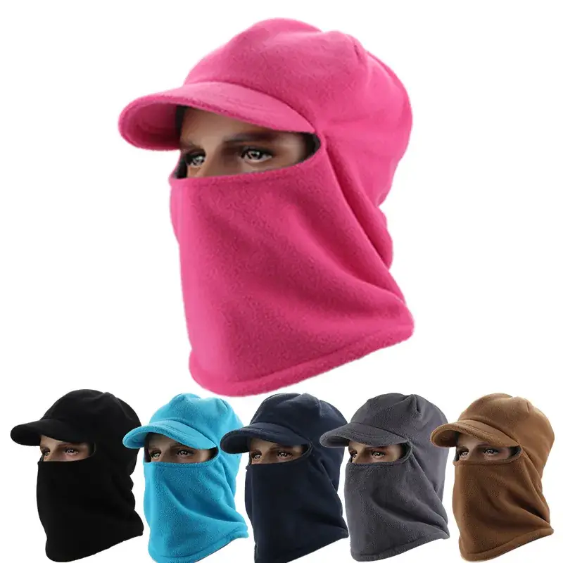 Pink Fleece Windproof Riding Cap for Men - Image 7