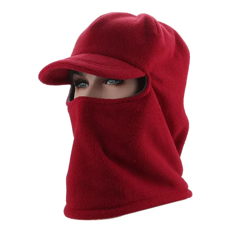 Pink Fleece Windproof Riding Cap for Men - Image 5