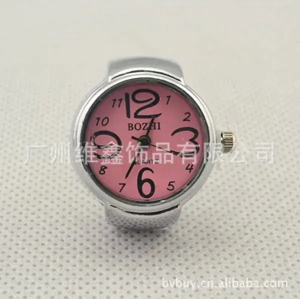 Quantis Real Shot Ring Watch Pink Diamond Disc Fashion Retro Style — feature 24