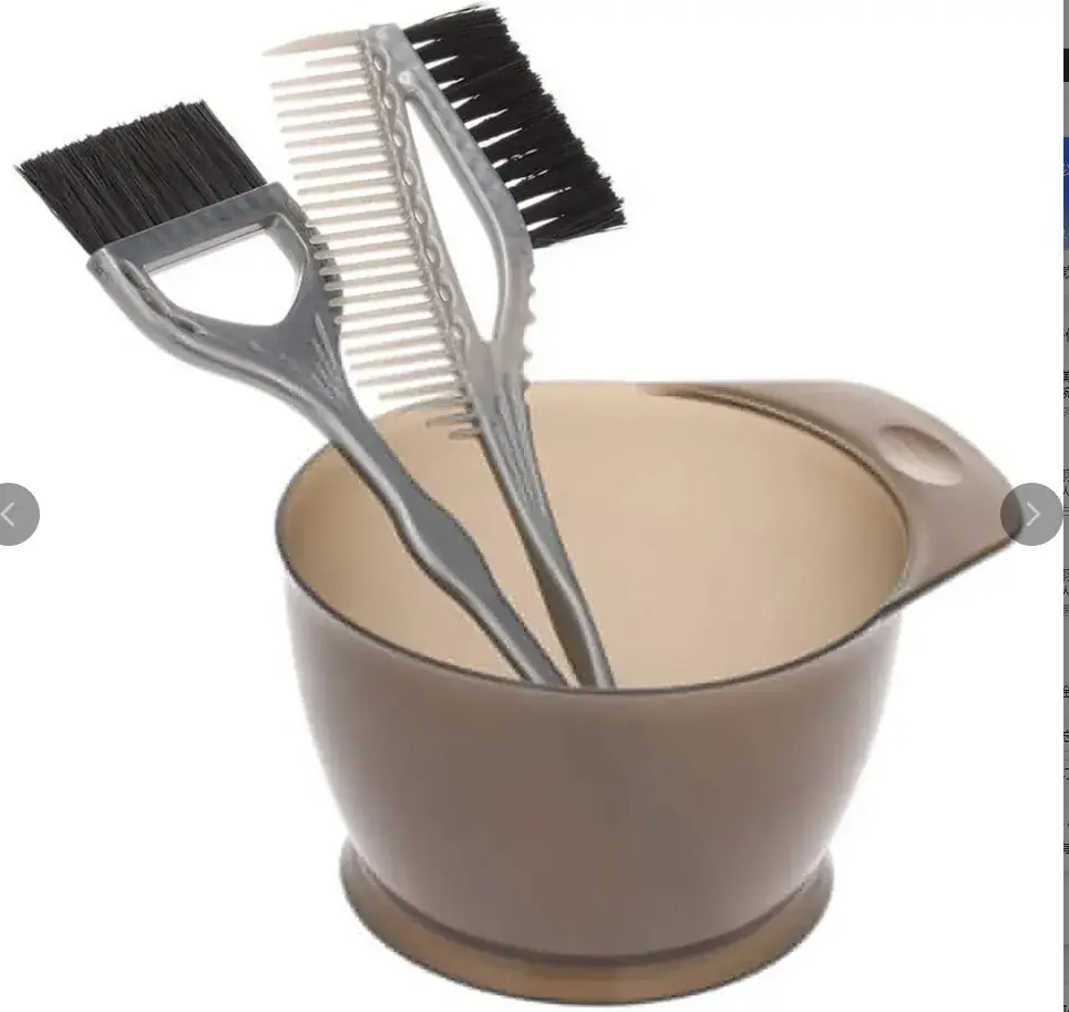 Blue Plastic Hair Dye & Comb Set