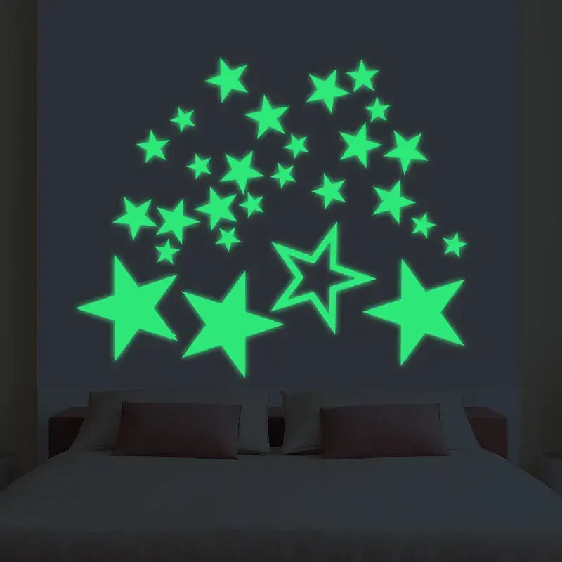 Luminous Star Wall Stickers Green 21x14cm — feature 29
