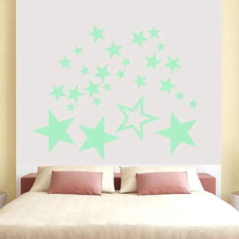 Luminous Star Wall Stickers Green 21x14cm — feature 30