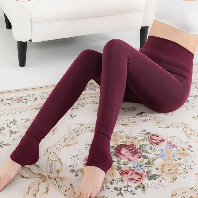 Pearl Velvet Warm Leggings Large Size - Image 4