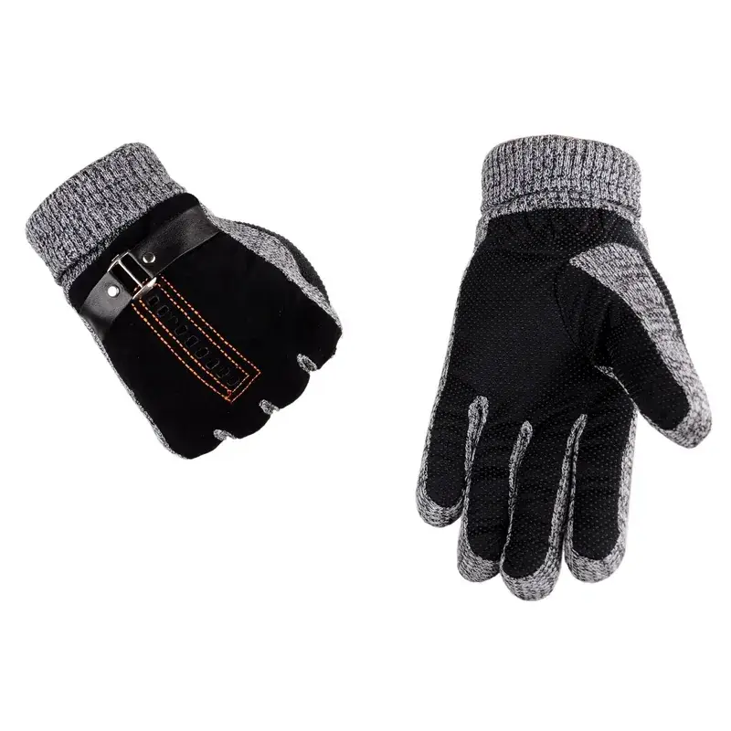 Men's Pigskin Winter Gloves Warm Touch Screen Cycling - Image 8