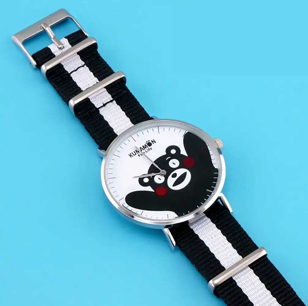 Huo Shadow Anime Cat Watch Black White Quartz - Image 5