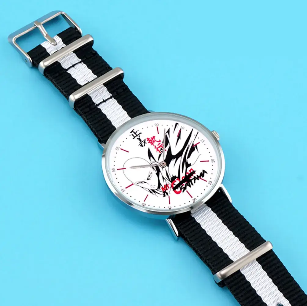 Huo Shadow Anime Cat Watch Black White Quartz - Image 6