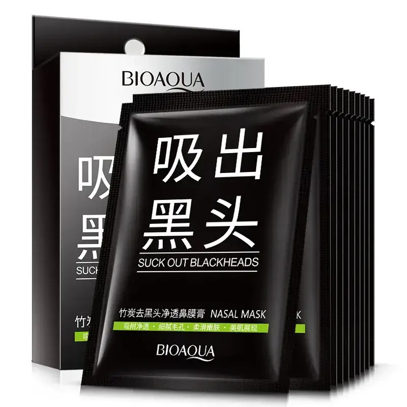 Bamboo Charcoal Nose Mask Cream for Pore Shrinking & Blackhead Removal - Image 3