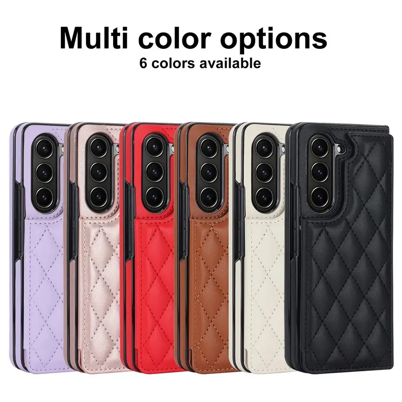 Samsung Z Fold6 Leather Phone Case Double Buckle
